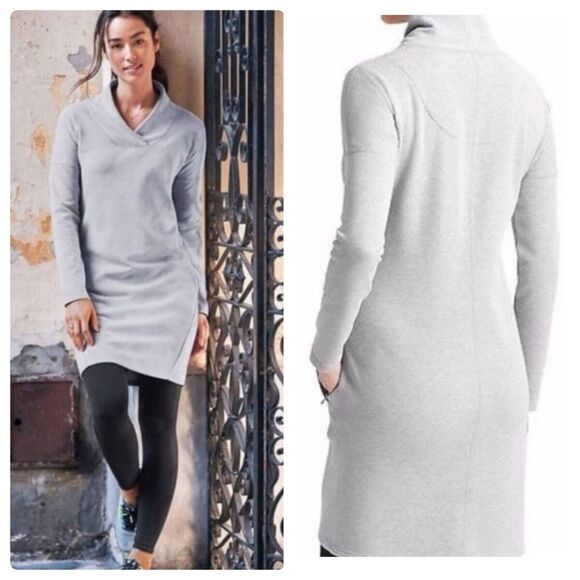 Athleta Cozy Karma Sweatshirt Dress Pockets - Picture 2 of 5
